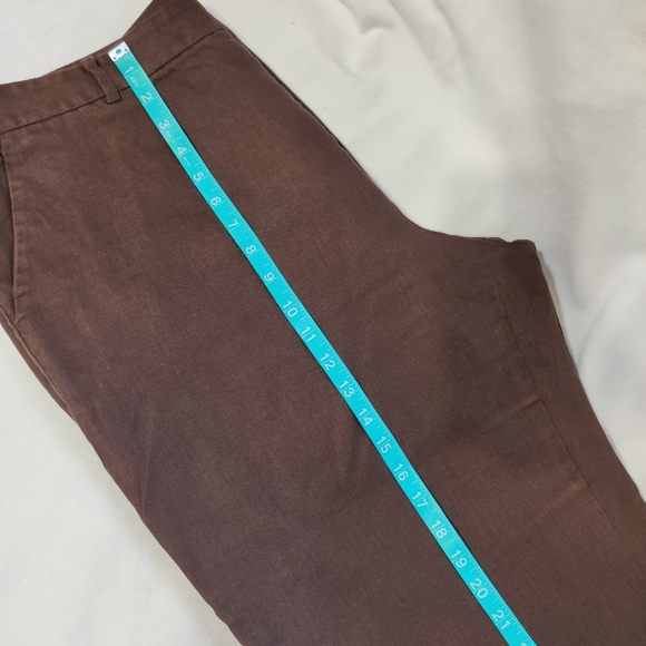 Chaps Linen Brown Dress Pants 16 Size16 - Picture 6 of 9